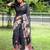Women black art silk handloom saree