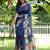 Women blue art silk handloom saree