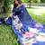 Women blue art silk handloom saree