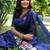 Women blue art silk handloom saree