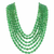 oval shape 6 rows precious emeralds uncut 
