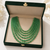 oval shape 6 rows precious emeralds uncut 