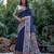 Women blue art silk handloom saree