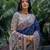 Women blue art silk handloom saree