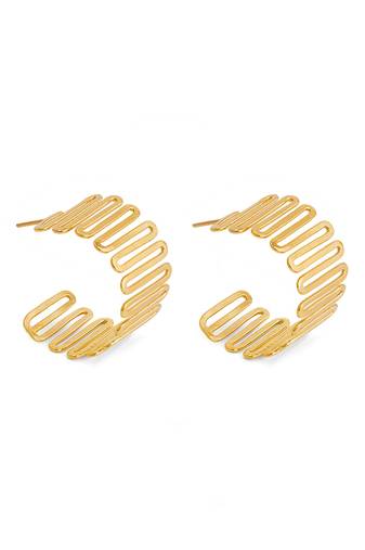 Gold plated half hoop earrings