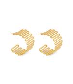 Gold plated half hoop earrings