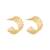 Gold plated half hoop earrings
