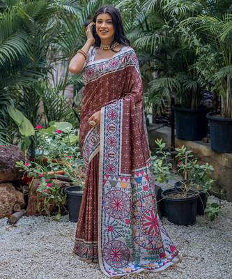 Women coffey art silk handloom saree 1