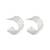 Silver plated half hoop earrings