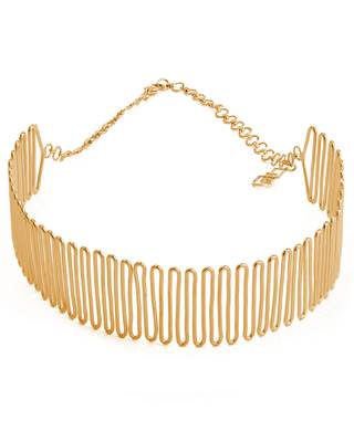 Gold plated meadow choker necklace 1