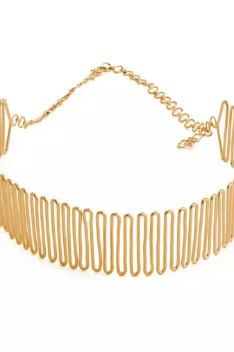 Gold plated meadow choker necklace