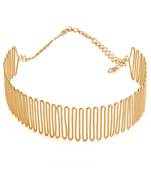 Gold plated meadow choker necklace