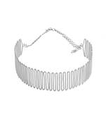 Silver plated meadow choker necklace