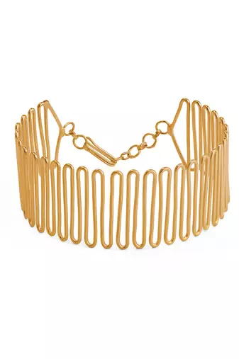 Gold plated adjustable cuff bracelet