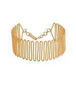 Gold plated adjustable cuff bracelet