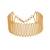 Gold plated adjustable cuff bracelet