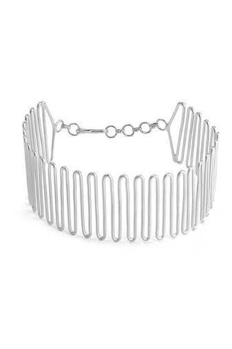 Silver plated adjustable cuff bracelet