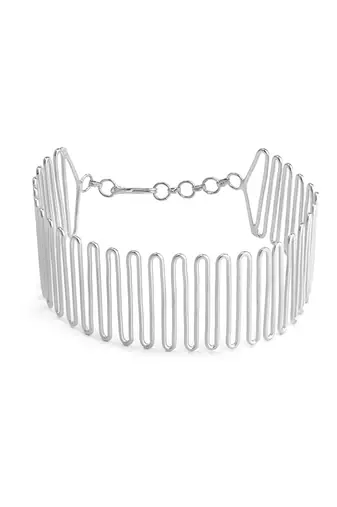 Silver plated adjustable cuff bracelet