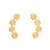 Golden flower carved ear cuff