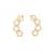Golden flower drop ear cuff
