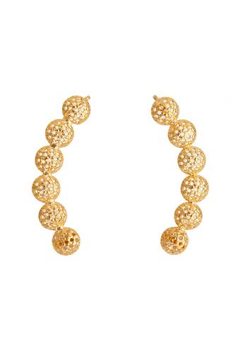 Golden flare ear hugging cuff