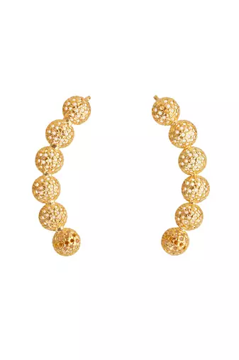 Golden flare ear hugging cuff