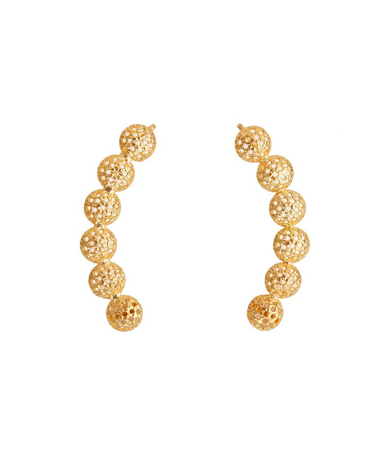 Golden flare ear hugging cuff