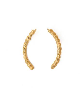 Golden leaf tendril ear cuff 1