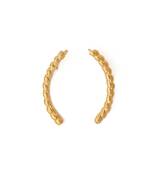 Golden leaf tendril ear cuff