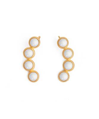 Gold plated baroque pearl ear cuff 1