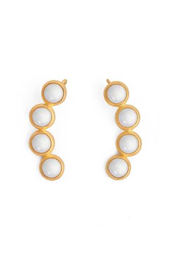 Gold plated baroque pearl ear cuff