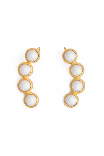 Gold plated baroque pearl ear cuff
