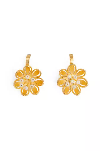 Golden flower ear climber