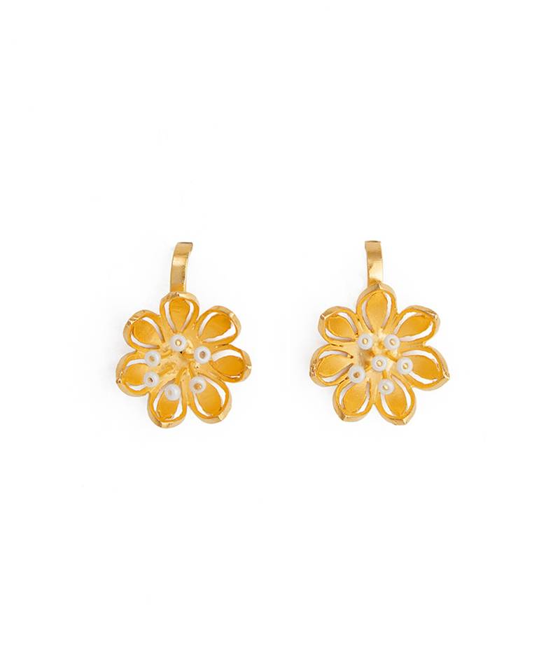 Golden flower ear climber