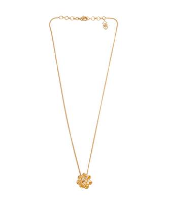 Golden flower pendant necklace 1