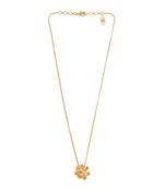 Golden flower pendant necklace