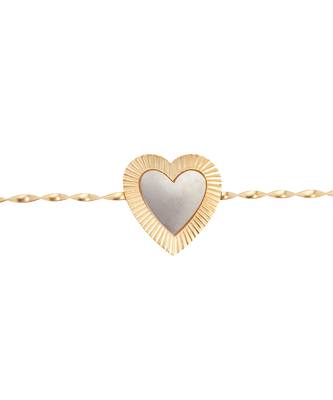 Gilded dual tone heart waist belt 1