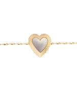 Gilded dual tone heart waist belt
