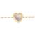 Gilded dual tone heart waist belt