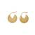 Golden crescent disc earrings