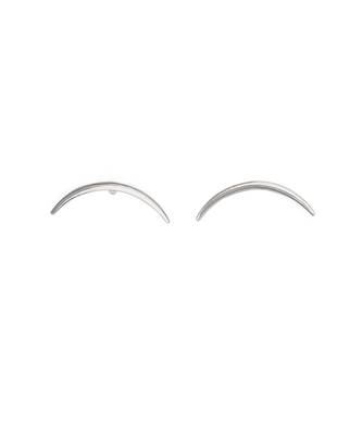 Silver arch stud earrings 1