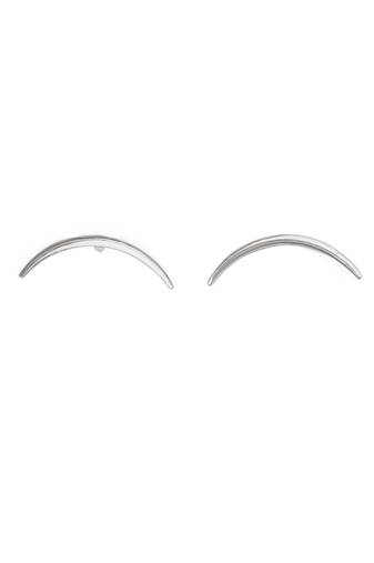 Silver arch stud earrings