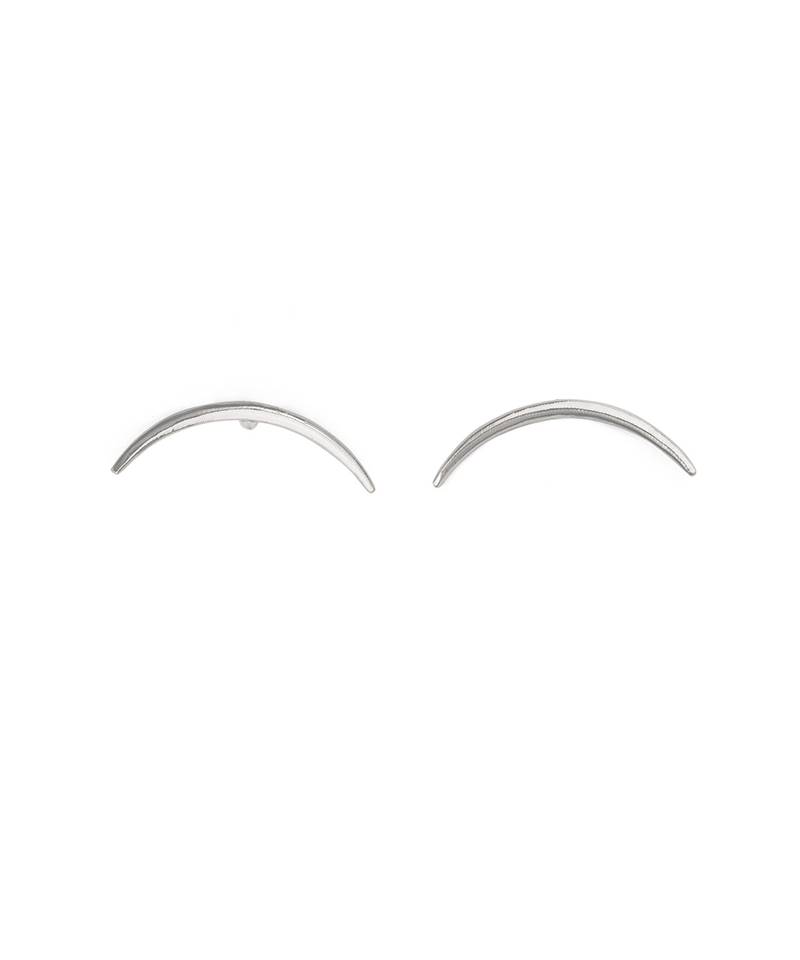 Silver arch stud earrings