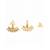 Golden traingular jacket earrings