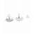 Silver traingular jacket earrings