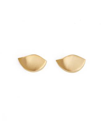 Golden drip stud earrings 1