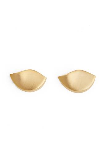 Golden drip stud earrings