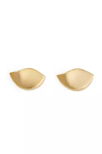 Golden drip stud earrings