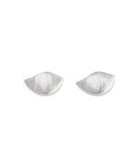 Silver drip stud earrings