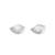 Silver drip stud earrings